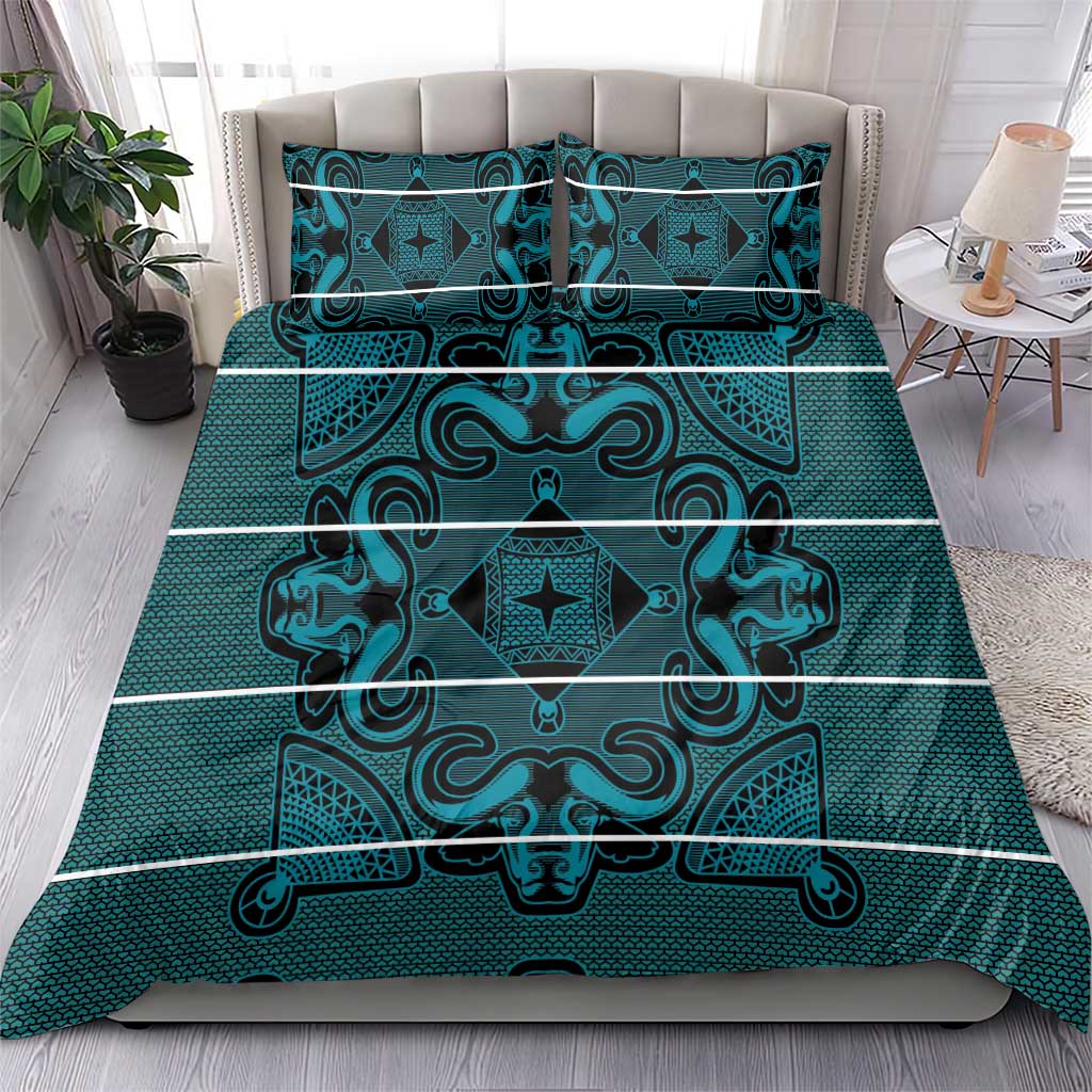 Basotho Blanket Bedding Set Lesotho Motlatsi Seanamarena Heritage - Lesotho Breeze - African Pride