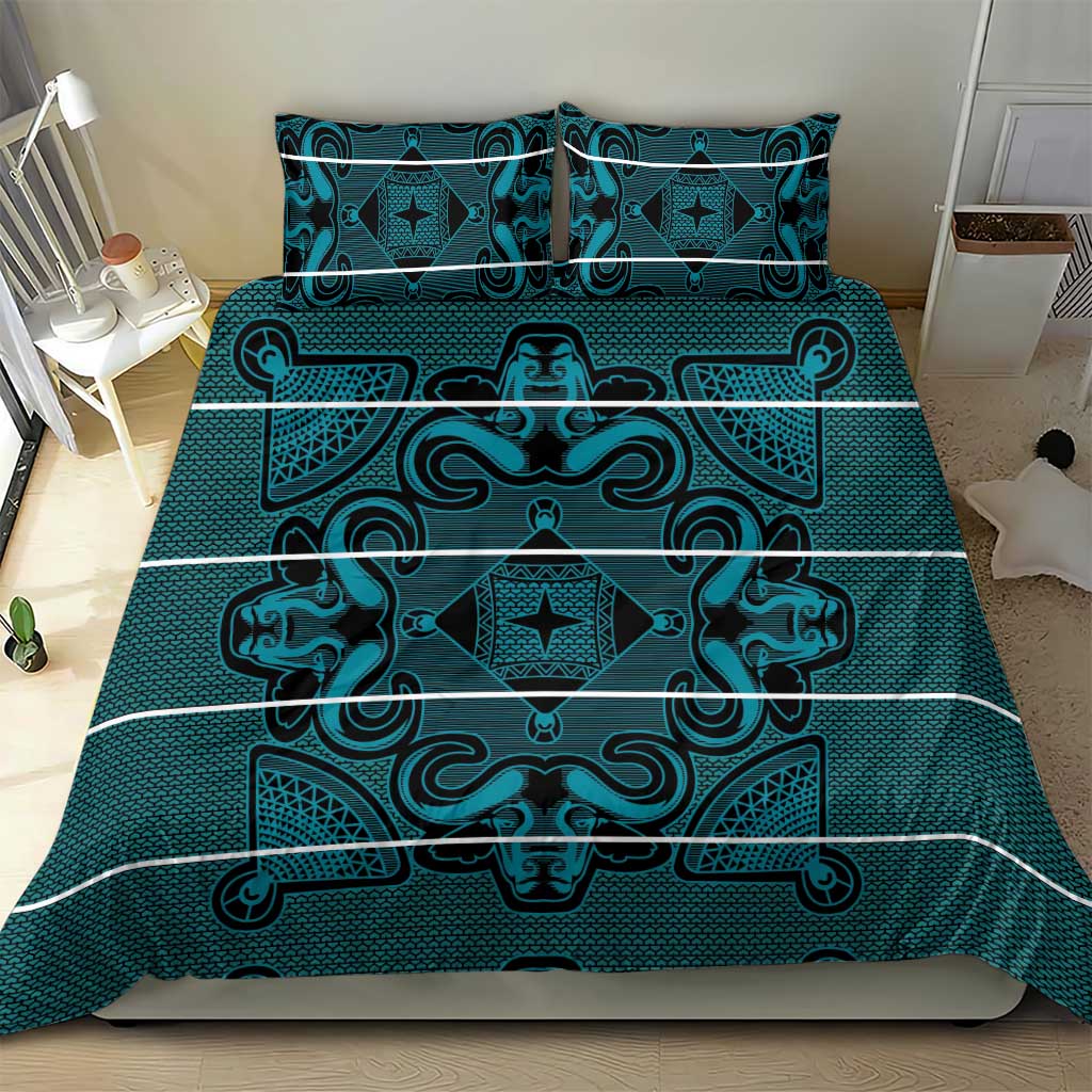 Basotho Blanket Bedding Set Lesotho Motlatsi Seanamarena Heritage - Lesotho Breeze - African Pride