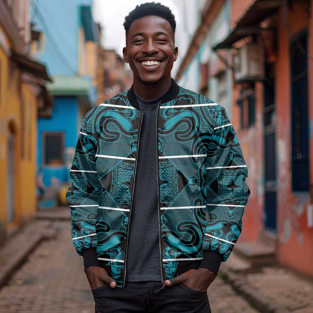 Basotho Blanket Bomber Jacket Lesotho Motlatsi Seanamarena Heritage - Lesotho Breeze - African Pride