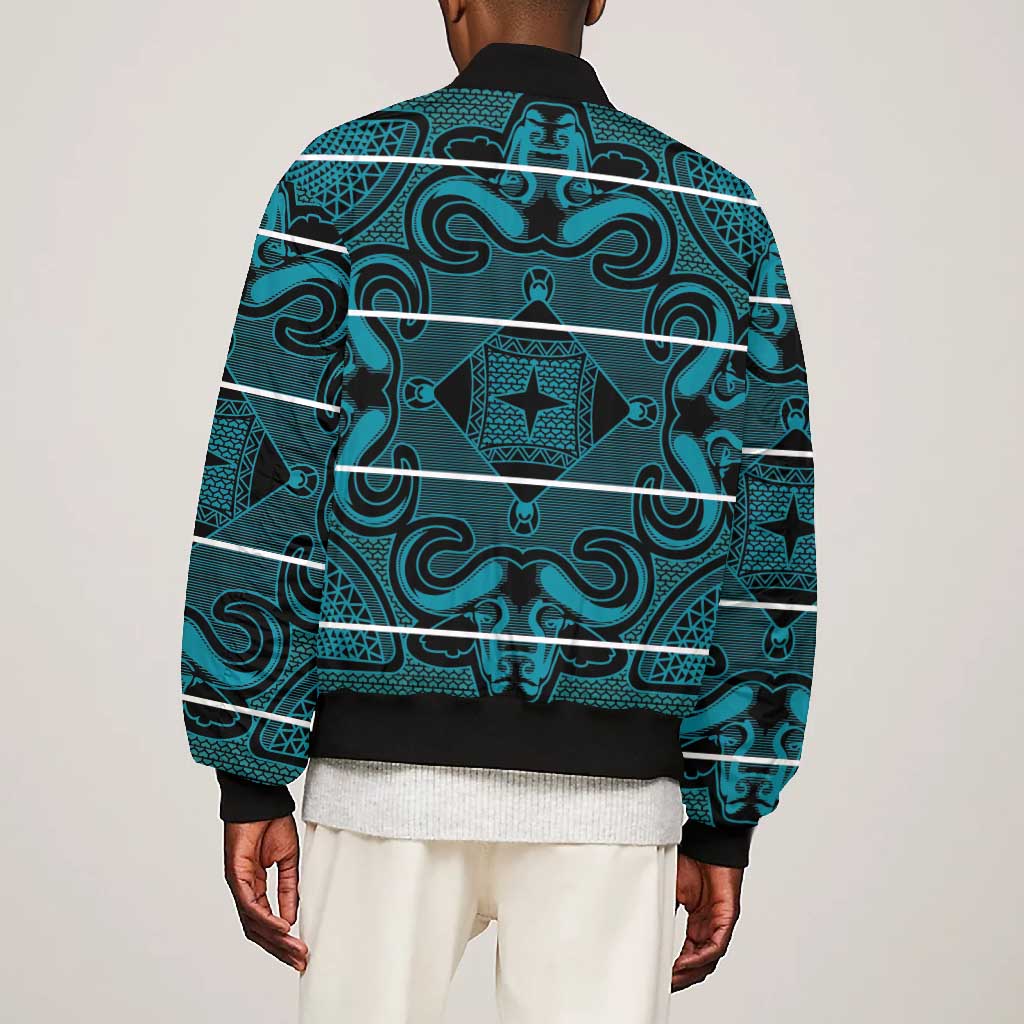 Basotho Blanket Bomber Jacket Lesotho Motlatsi Seanamarena Heritage - Lesotho Breeze - African Pride