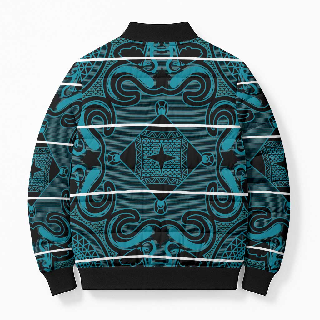 Lesotho Seanamarena - Motlatsi Bomber Puffer Jacket Basotho Traditional Blanket Style - Lesotho Breeze