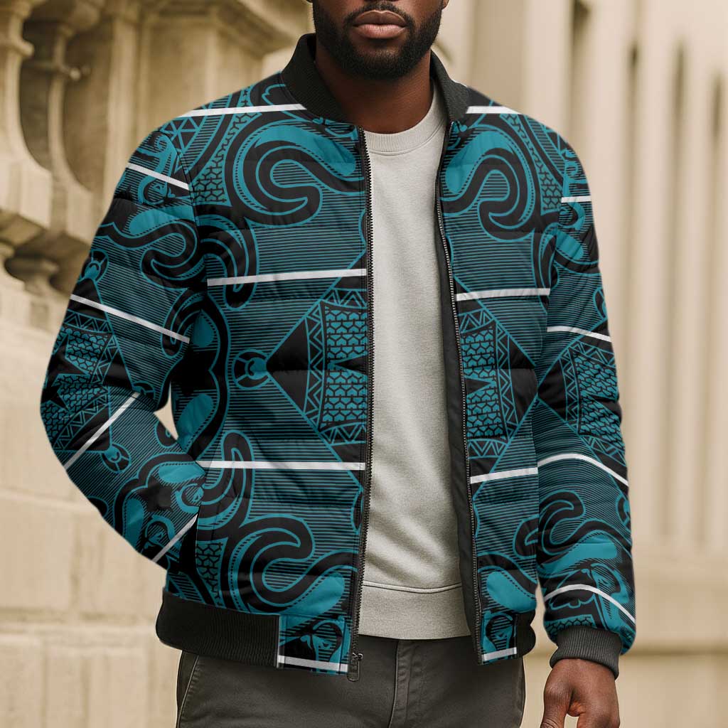 Lesotho Seanamarena - Motlatsi Bomber Puffer Jacket Basotho Traditional Blanket Style - Lesotho Breeze