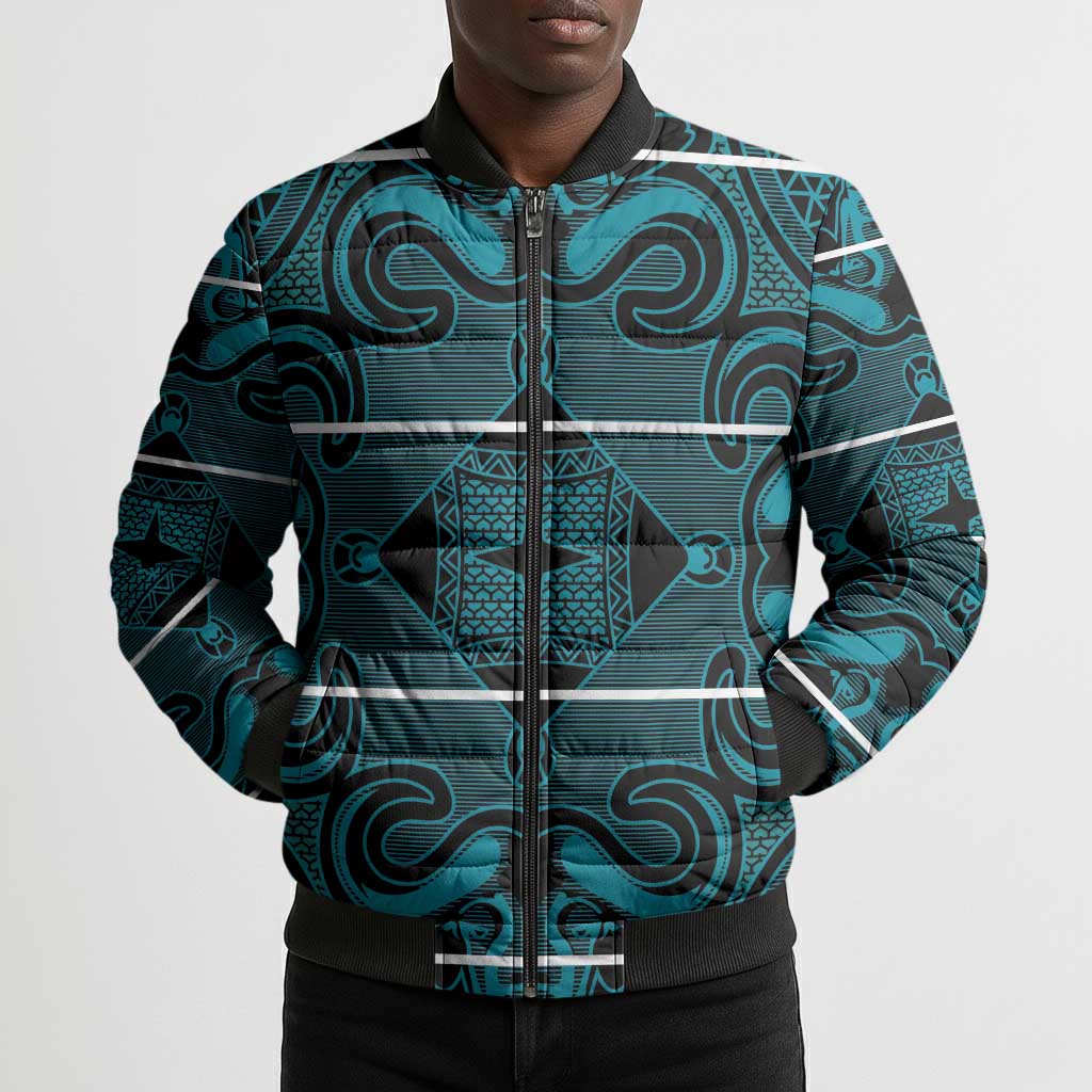 Lesotho Seanamarena - Motlatsi Bomber Puffer Jacket Basotho Traditional Blanket Style - Lesotho Breeze