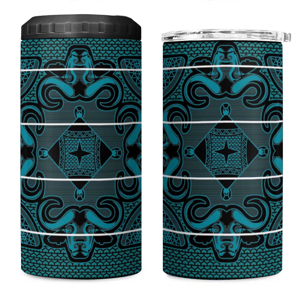 Basotho Blanket 4 in 1 Can Cooler Tumbler Lesotho Motlatsi Seanamarena Heritage - Lesotho Breeze - African Pride