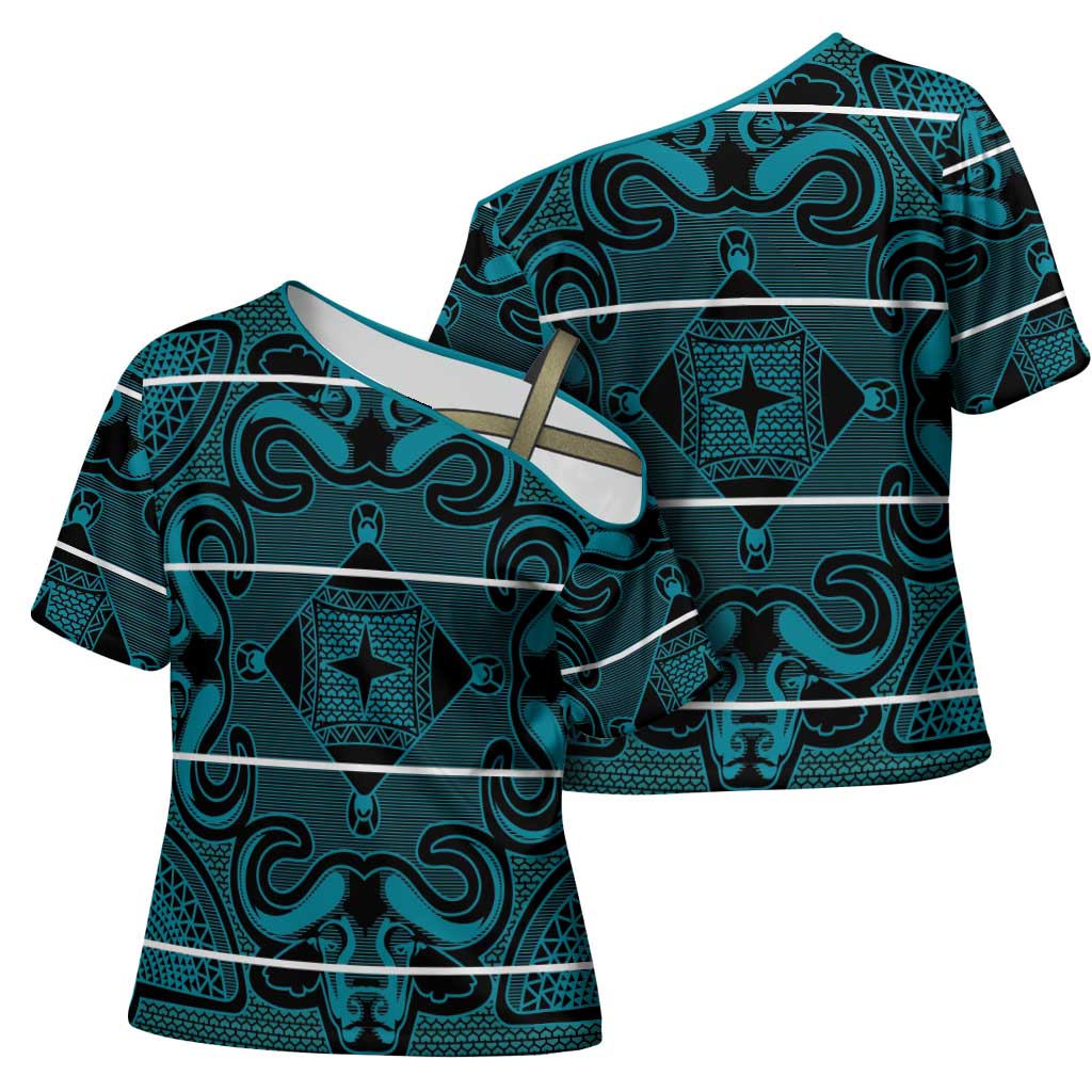 Lesotho Seanamarena - Motlatsi Cross Shoulder Shirt Basotho Traditional Blanket Style - Lesotho Breeze