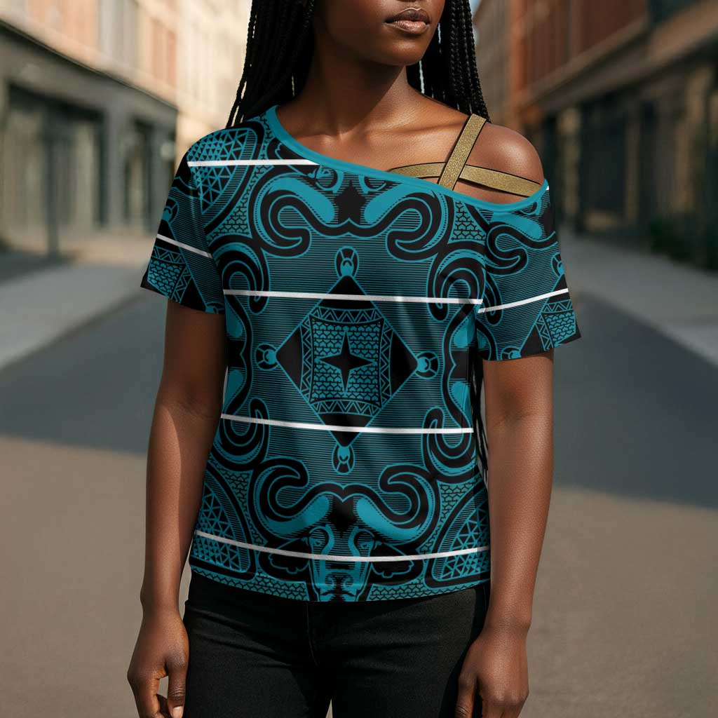 Lesotho Seanamarena - Motlatsi Cross Shoulder Shirt Basotho Traditional Blanket Style - Lesotho Breeze