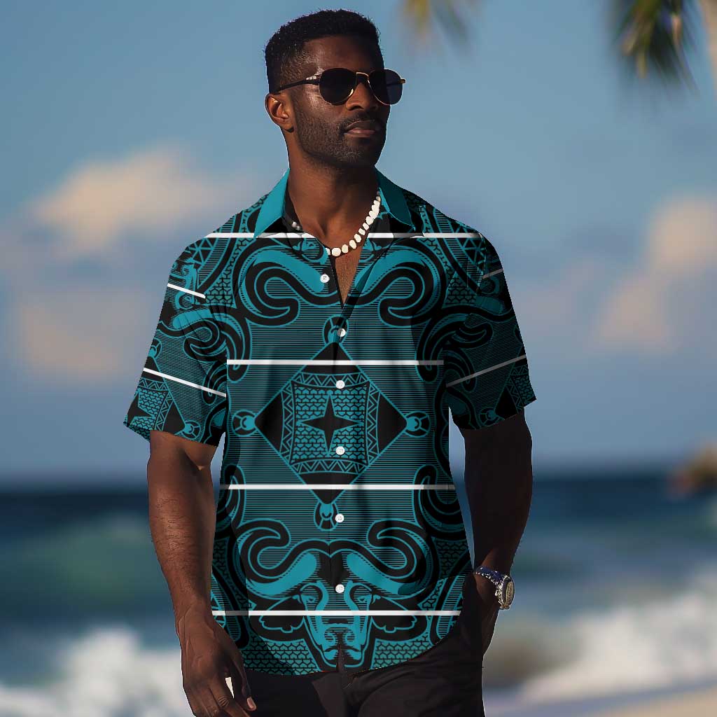 Basotho Blanket Hawaiian Shirt Lesotho Motlatsi Seanamarena Heritage - Lesotho Breeze - African Pride