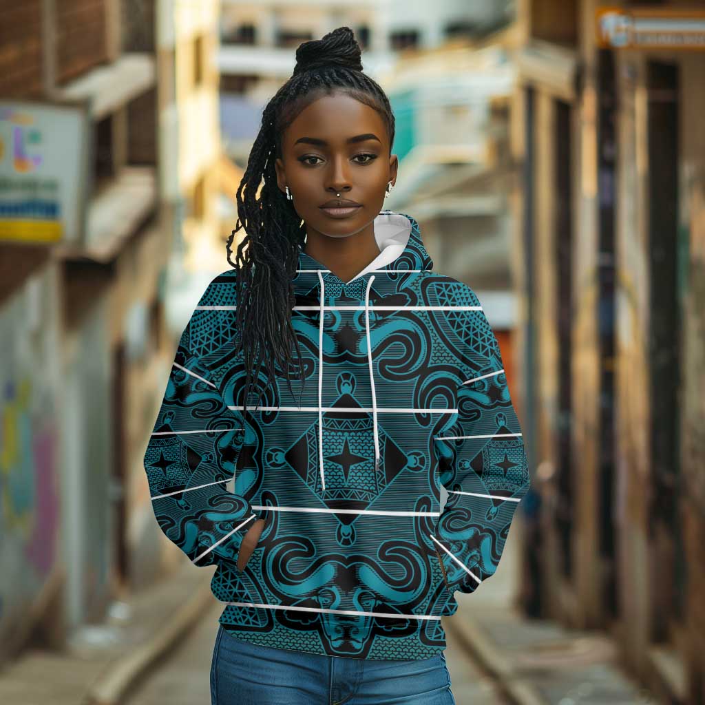 Basotho Blanket Hoodie Lesotho Motlatsi Seanamarena Heritage - Lesotho Breeze - African Pride