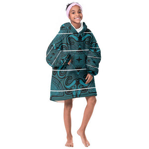 Basotho Blanket Kid Wearable Blanket Hoodie Lesotho Motlatsi Seanamarena Heritage - Lesotho Breeze - African Pride
