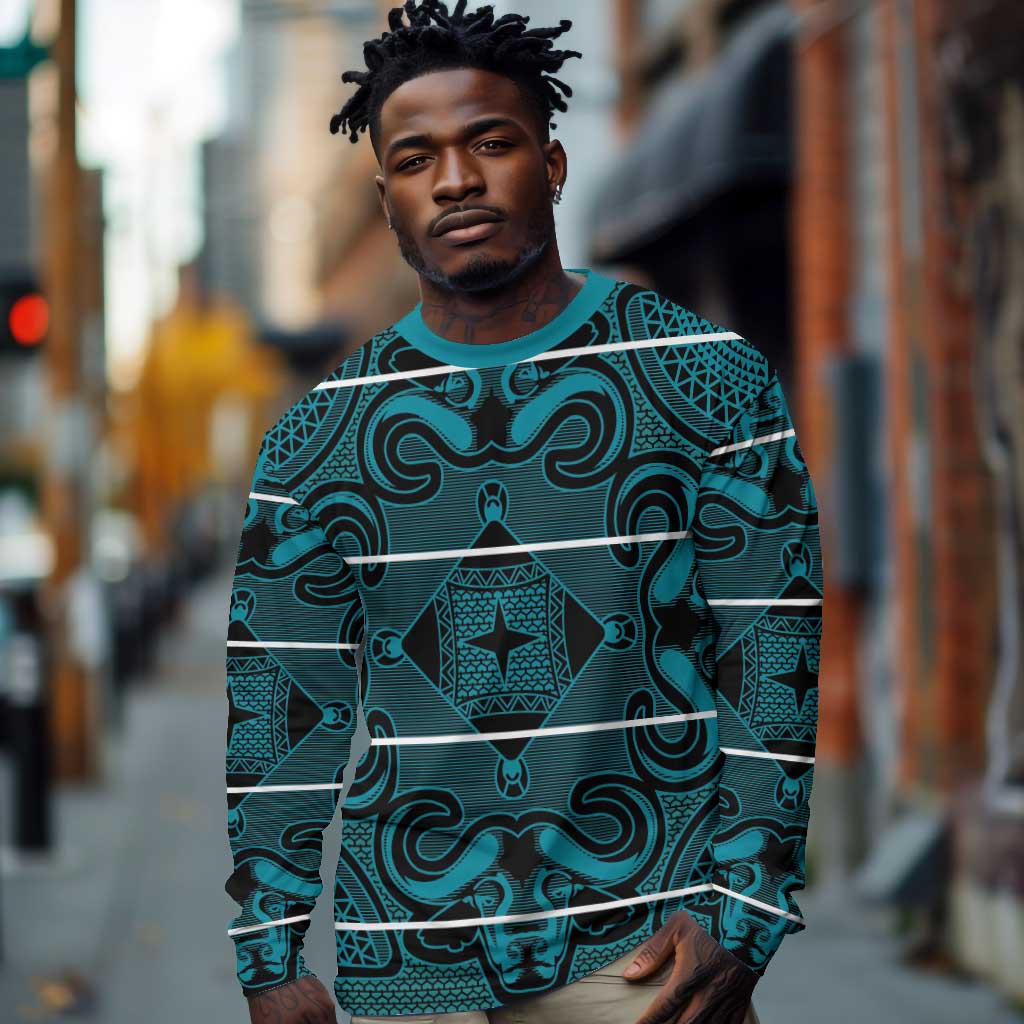 Basotho Blanket Long Sleeve Shirt Lesotho Motlatsi Seanamarena Heritage - Lesotho Breeze - African Pride