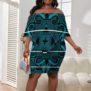 Basotho Blanket Off Shoulder Short Dress Lesotho Motlatsi Seanamarena Heritage - Lesotho Breeze - African Pride