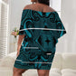 Basotho Blanket Off Shoulder Short Dress Lesotho Motlatsi Seanamarena Heritage - Lesotho Breeze - African Pride