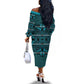 Basotho Blanket Off The Shoulder Long Sleeve Dress Lesotho Motlatsi Seanamarena Heritage - Lesotho Breeze - African Pride