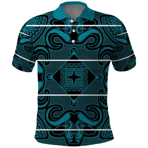 Basotho Blanket Polo Shirt Lesotho Motlatsi Seanamarena Heritage - Lesotho Breeze - African Pride