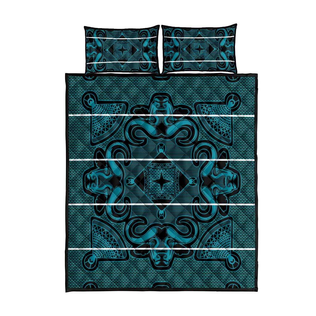 Basotho Blanket Quilt Bed Set Lesotho Motlatsi Seanamarena Heritage - Lesotho Breeze - African Pride