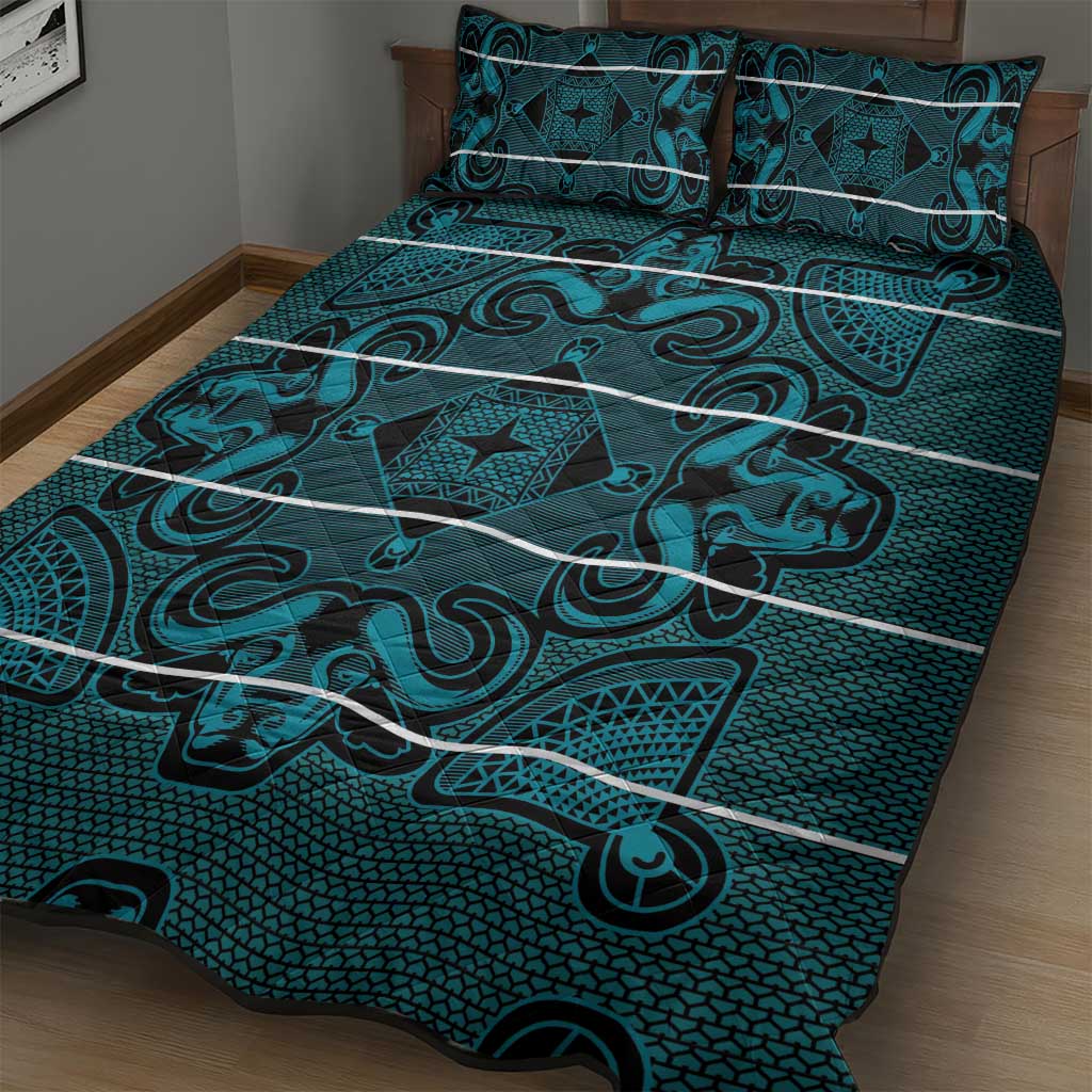 Basotho Blanket Quilt Bed Set Lesotho Motlatsi Seanamarena Heritage - Lesotho Breeze - African Pride
