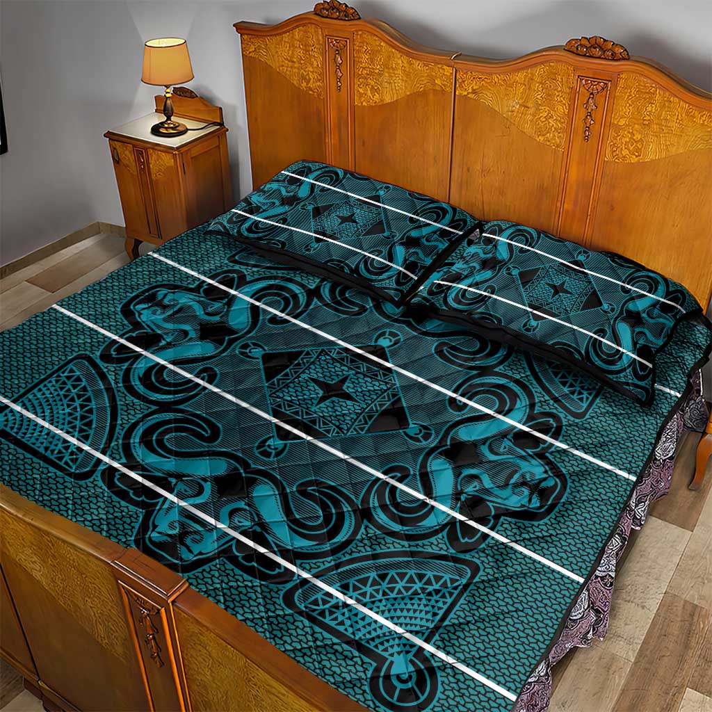 Basotho Blanket Quilt Bed Set Lesotho Motlatsi Seanamarena Heritage - Lesotho Breeze - African Pride