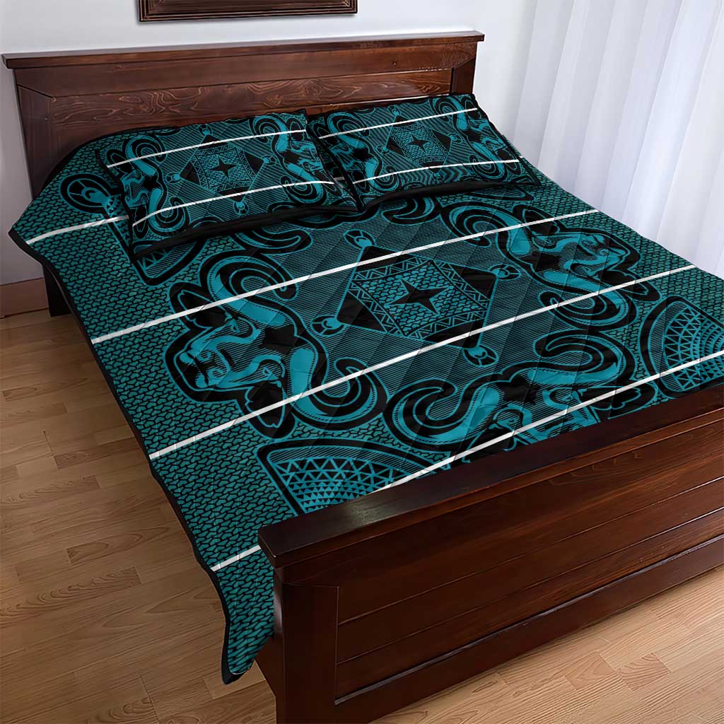 Basotho Blanket Quilt Bed Set Lesotho Motlatsi Seanamarena Heritage - Lesotho Breeze - African Pride