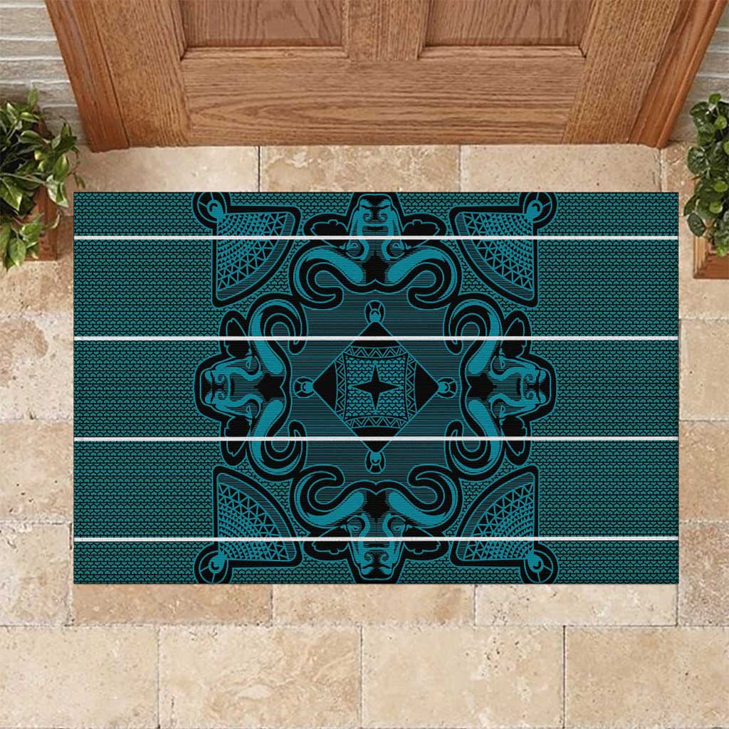 Basotho Blanket Rubber Doormat Lesotho Motlatsi Seanamarena Heritage - Lesotho Breeze - African Pride