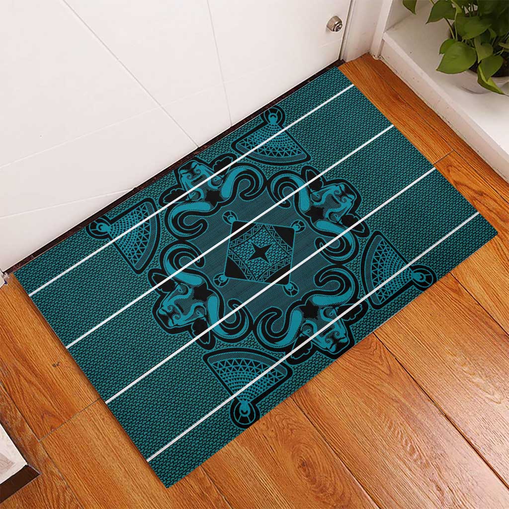 Basotho Blanket Rubber Doormat Lesotho Motlatsi Seanamarena Heritage - Lesotho Breeze - African Pride
