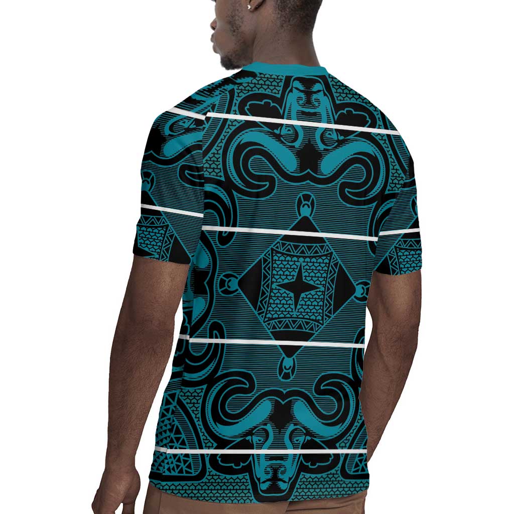 Basotho Blanket Rugby Jersey Lesotho Motlatsi Seanamarena Heritage - Lesotho Breeze - African Pride