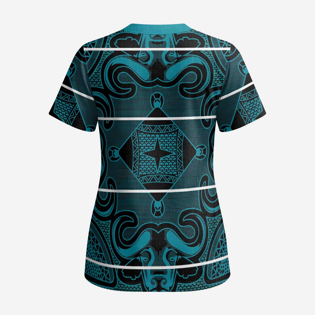 Lesotho Seanamarena - Motlatsi Scrub Top Basotho Traditional Blanket Style - Lesotho Breeze - African Pride