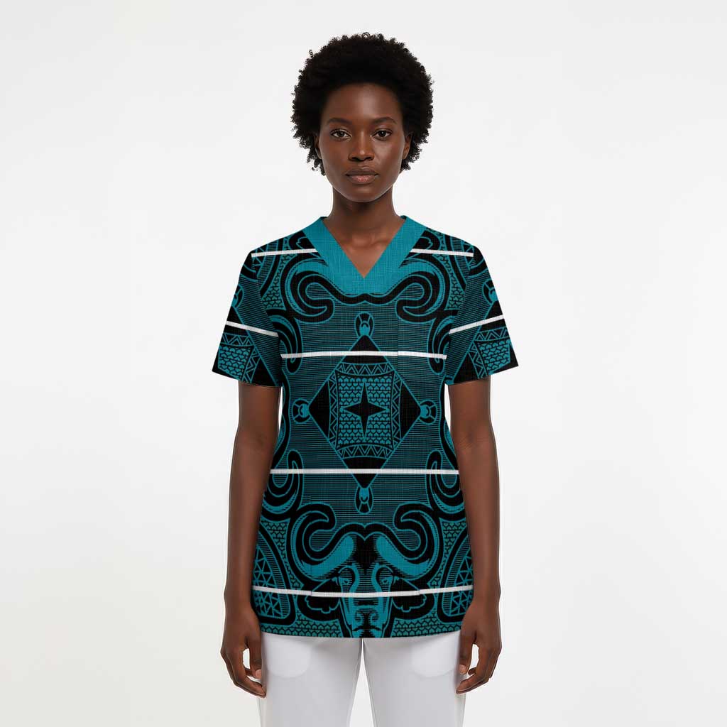 Lesotho Seanamarena - Motlatsi Scrub Top Basotho Traditional Blanket Style - Lesotho Breeze - African Pride