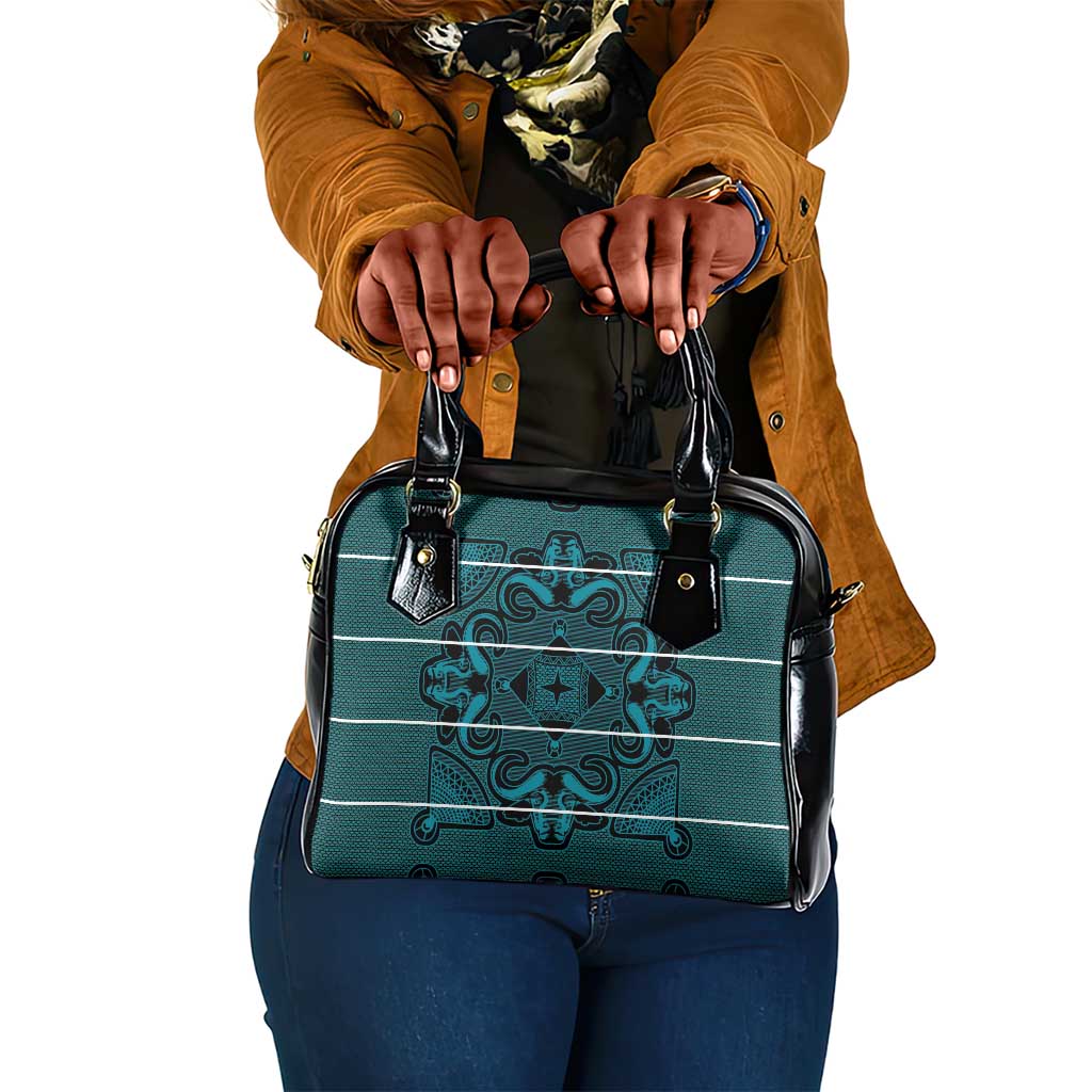 Basotho Blanket Shoulder Handbag Lesotho Motlatsi Seanamarena Heritage - Lesotho Breeze - African Pride