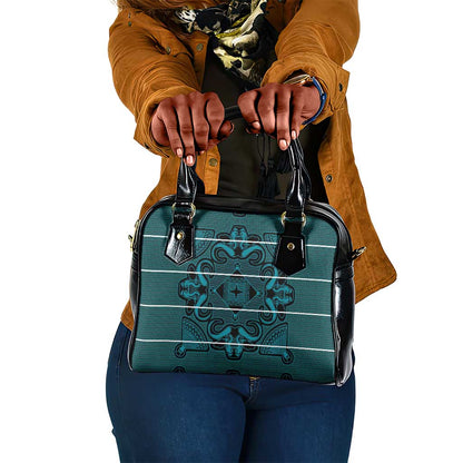 Basotho Blanket Shoulder Handbag Lesotho Motlatsi Seanamarena Heritage - Lesotho Breeze - African Pride