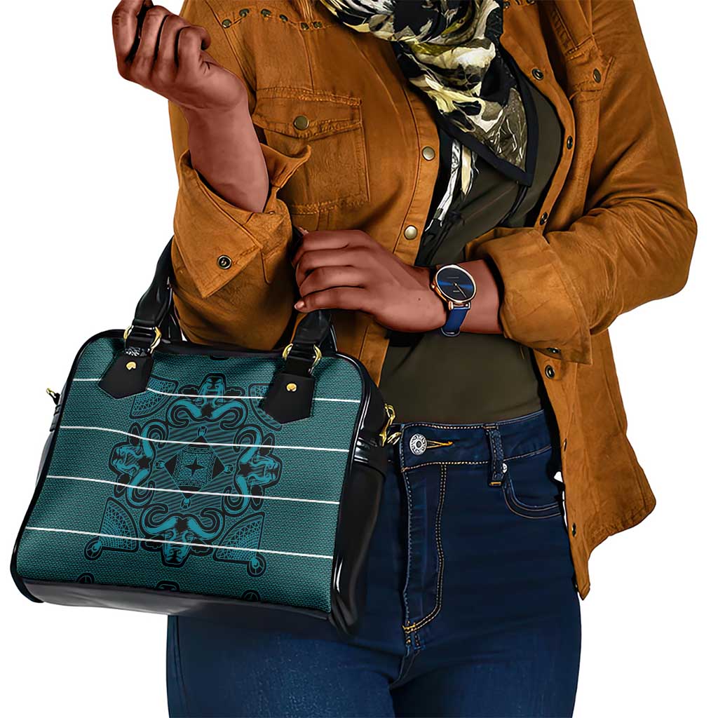 Basotho Blanket Shoulder Handbag Lesotho Motlatsi Seanamarena Heritage - Lesotho Breeze - African Pride