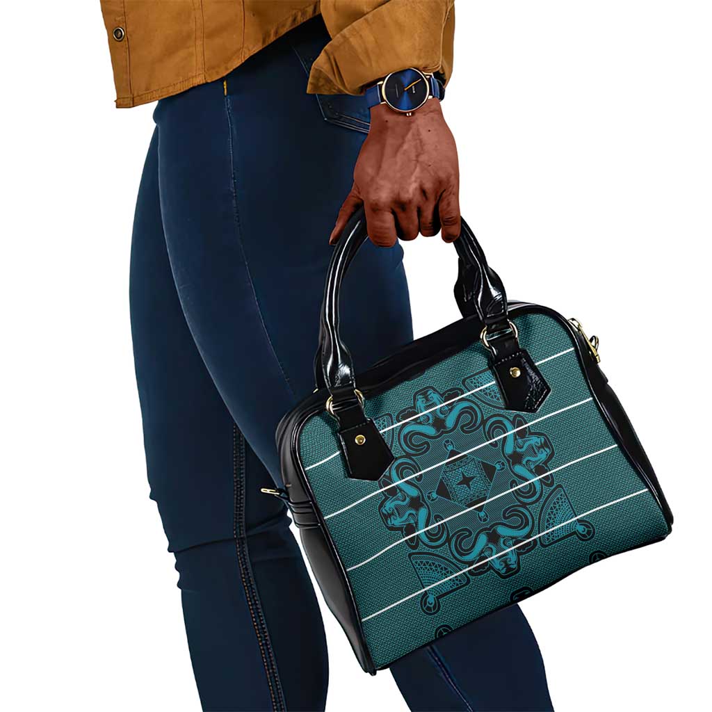 Basotho Blanket Shoulder Handbag Lesotho Motlatsi Seanamarena Heritage - Lesotho Breeze - African Pride