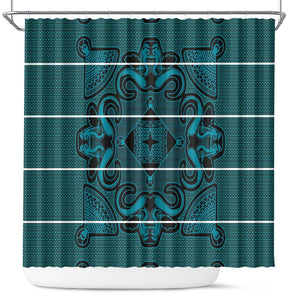 Basotho Blanket Shower Curtain Lesotho Motlatsi Seanamarena Heritage - Lesotho Breeze - African Pride