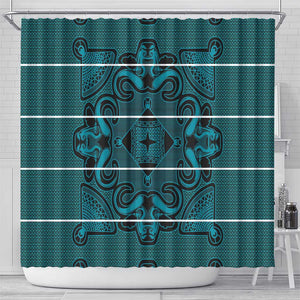 Basotho Blanket Shower Curtain Lesotho Motlatsi Seanamarena Heritage - Lesotho Breeze - African Pride