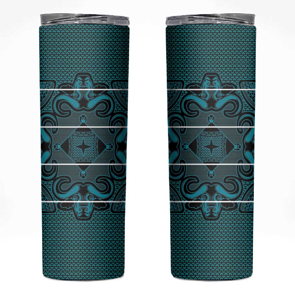 Basotho Blanket Skinny Tumbler Lesotho Motlatsi Seanamarena Heritage - Lesotho Breeze - African Pride