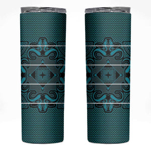 Basotho Blanket Skinny Tumbler Lesotho Motlatsi Seanamarena Heritage - Lesotho Breeze - African Pride