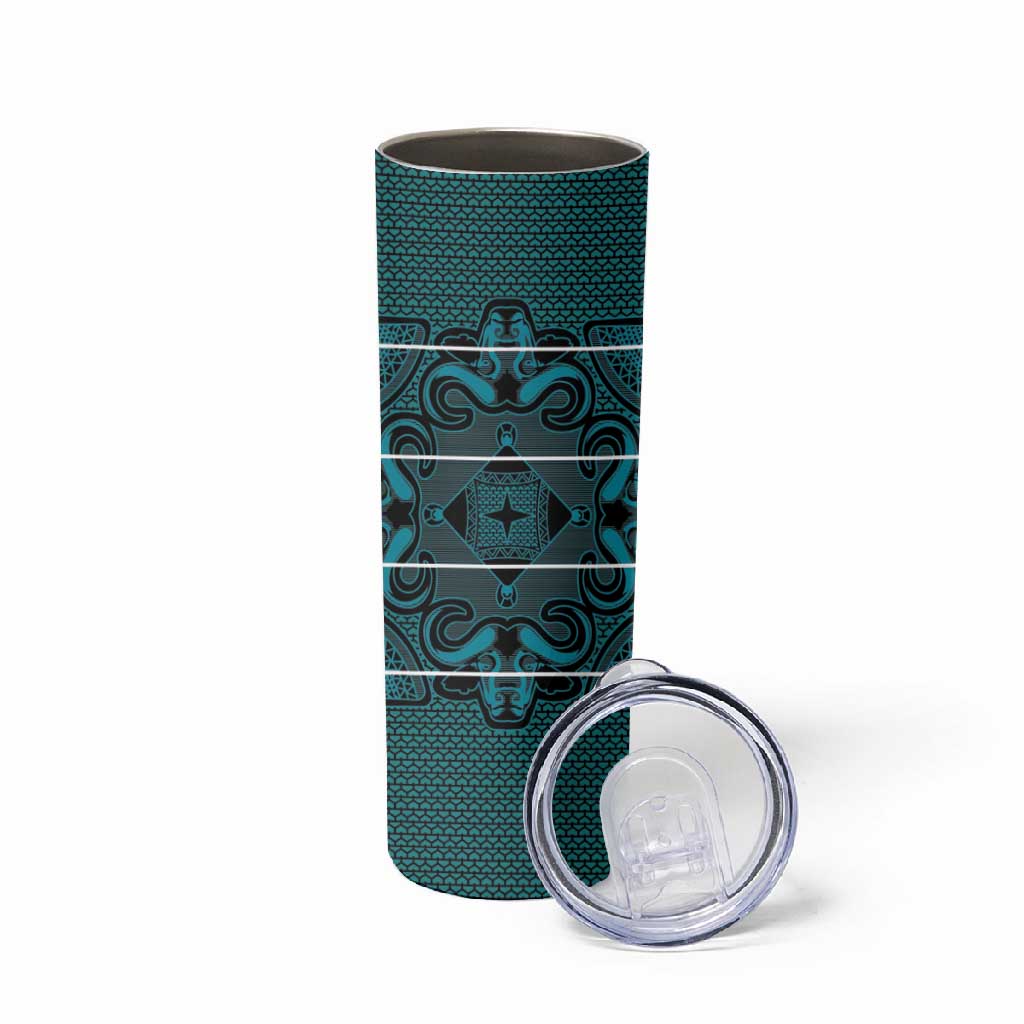 Basotho Blanket Skinny Tumbler Lesotho Motlatsi Seanamarena Heritage - Lesotho Breeze - African Pride