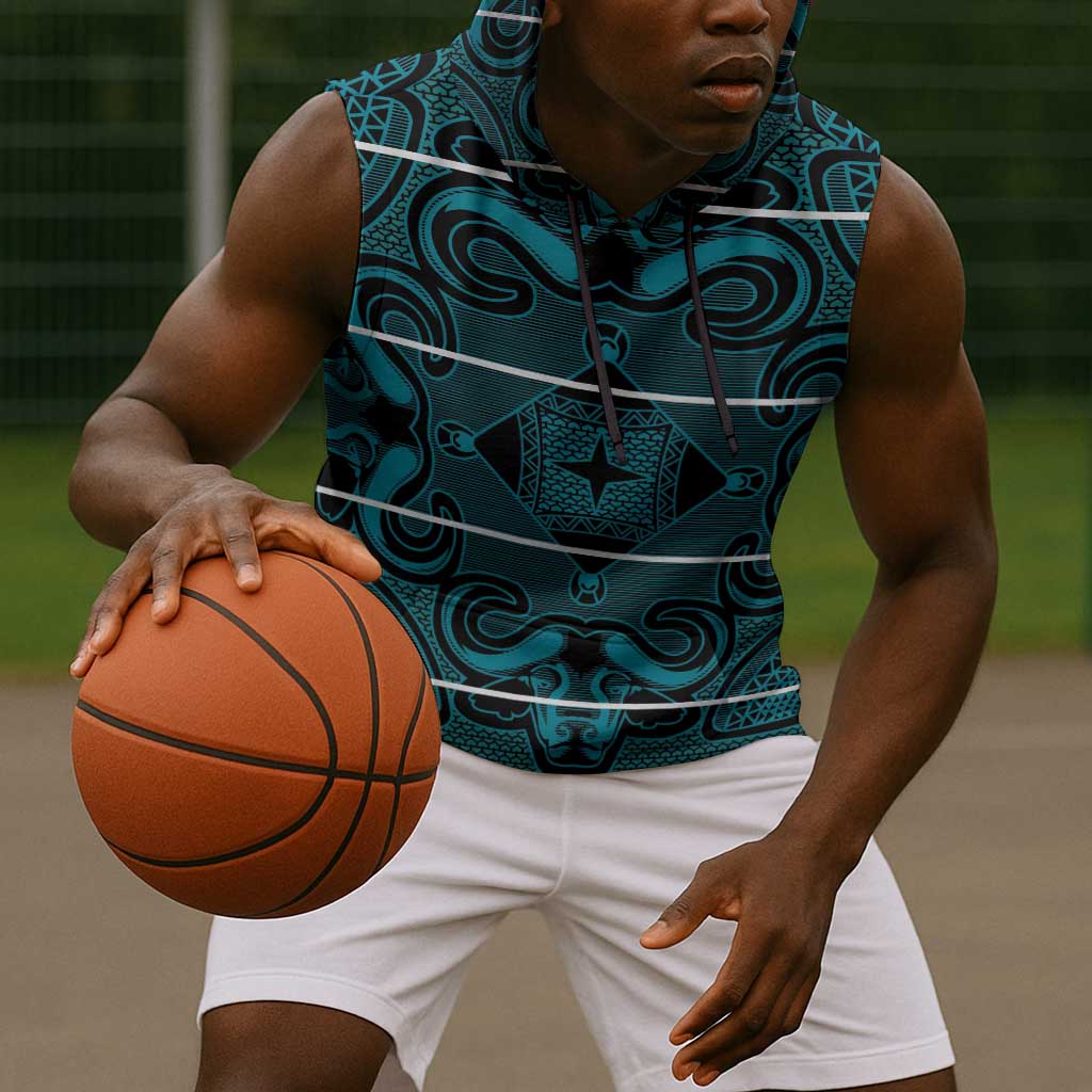Basotho Blanket Sleeveless Hoodie Lesotho Motlatsi Seanamarena Heritage - Lesotho Breeze - African Pride