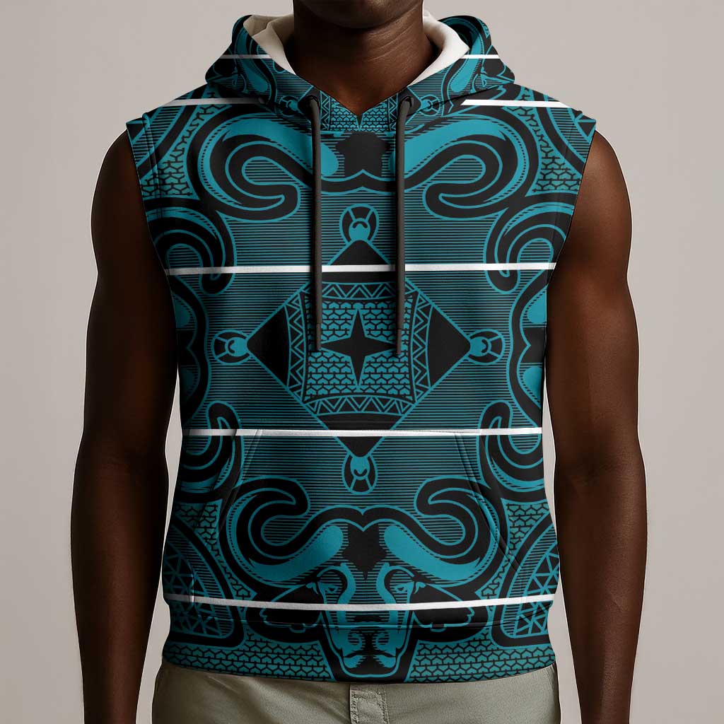 Basotho Blanket Sleeveless Hoodie Lesotho Motlatsi Seanamarena Heritage - Lesotho Breeze - African Pride