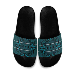 Lesotho Seanamarena - Motlatsi Slide Sandals Basotho Traditional Blanket Style - Lesotho Breeze