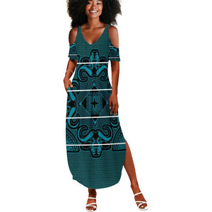 Basotho Blanket Summer Maxi Dress Lesotho Motlatsi Seanamarena Heritage - Lesotho Breeze - African Pride