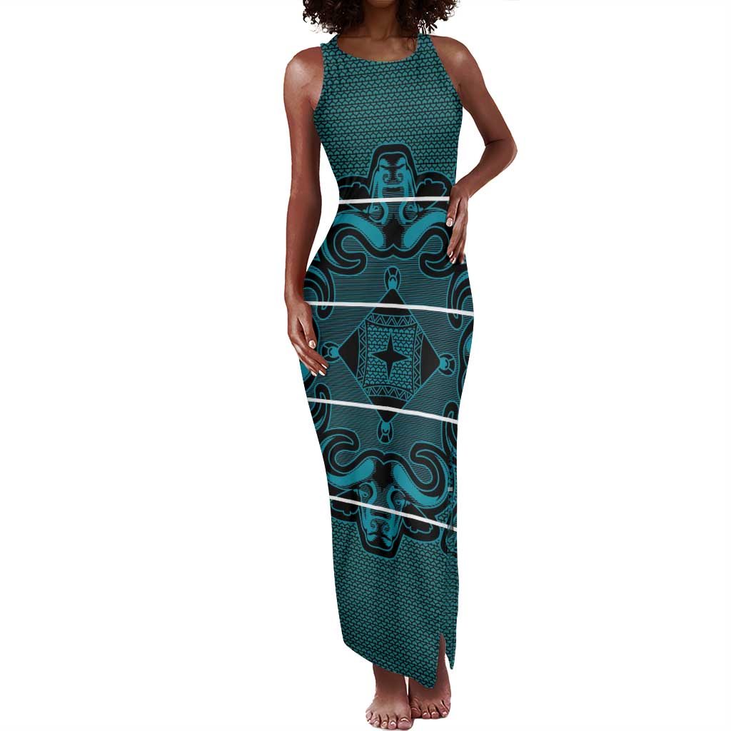 Basotho Blanket Tank Maxi Dress Lesotho Motlatsi Seanamarena Heritage - Lesotho Breeze - African Pride