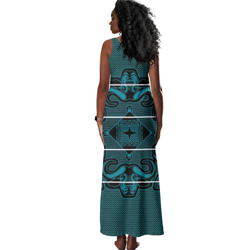 Basotho Blanket Tank Maxi Dress Lesotho Motlatsi Seanamarena Heritage - Lesotho Breeze - African Pride