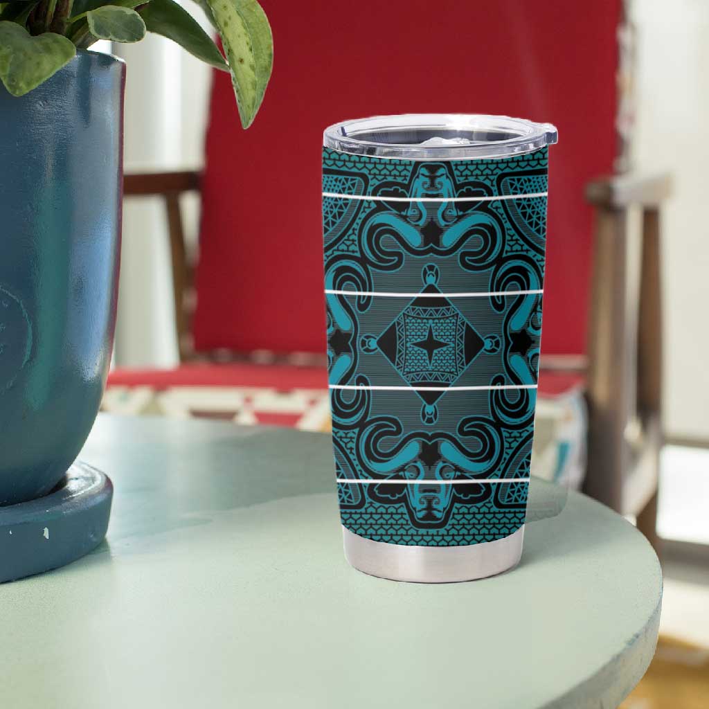Basotho Blanket Tumbler Cup Lesotho Motlatsi Seanamarena Heritage - Lesotho Breeze - African Pride