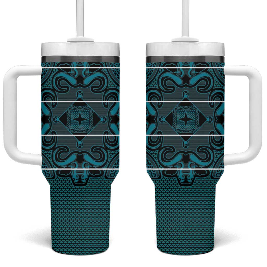 Basotho Blanket Tumbler With Handle Lesotho Motlatsi Seanamarena Heritage - Lesotho Breeze - African Pride