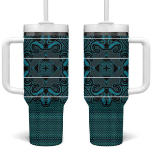 Basotho Blanket Tumbler With Handle Lesotho Motlatsi Seanamarena Heritage - Lesotho Breeze - African Pride