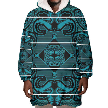 Basotho Blanket Wearable Blanket Hoodie Lesotho Motlatsi Seanamarena Heritage - Lesotho Breeze - African Pride