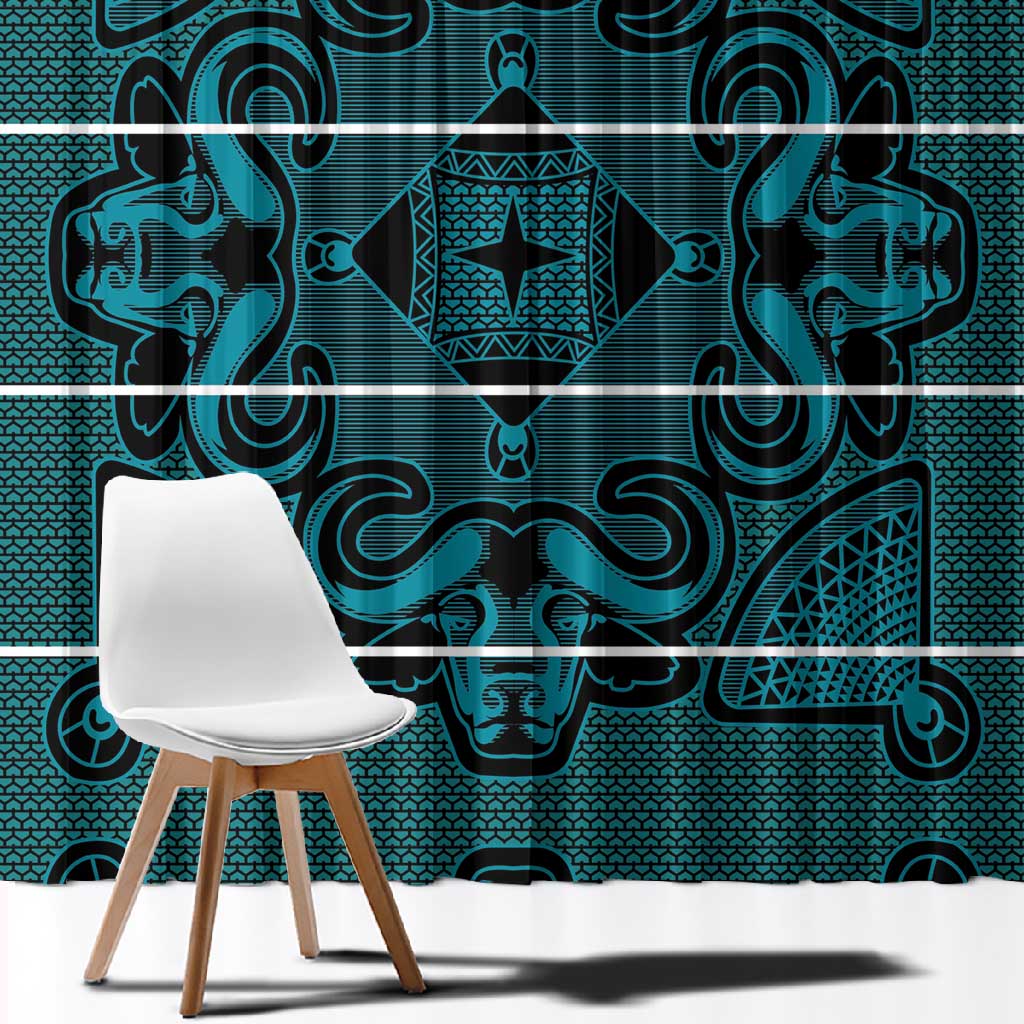 Basotho Blanket Window Curtain Lesotho Motlatsi Seanamarena Heritage - Lesotho Breeze - African Pride