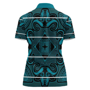 Basotho Blanket Women Polo Shirt Lesotho Motlatsi Seanamarena Heritage - Lesotho Breeze - African Pride