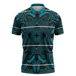 Lesotho Seanamarena - Motlatsi Zipper Polo Shirt Basotho Traditional Blanket Style - Lesotho Breeze