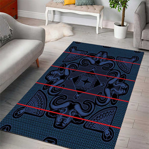 Basotho Blanket Area Rug Lesotho Motlatsi Seanamarena Heritage - Blue - African Pride